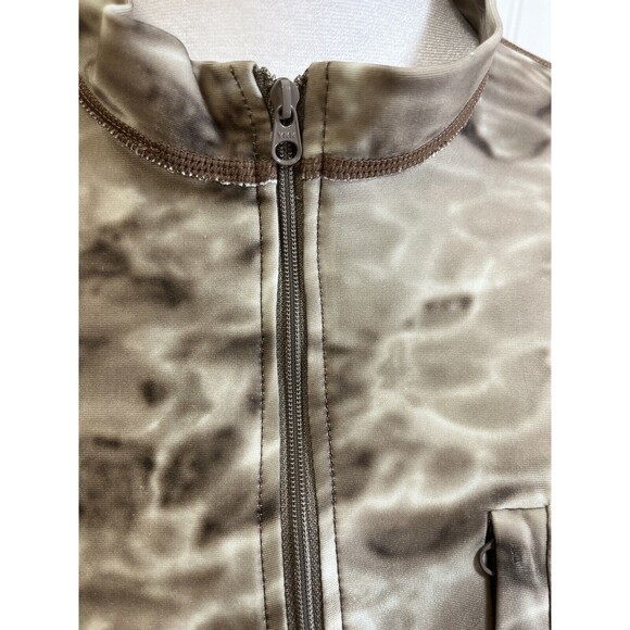 Aquawear Camo Long Sleeve Fishing/Outdoor short. 1/4 Zip Front W/ Pocket.Sz Lg. - Picture 12 of 12